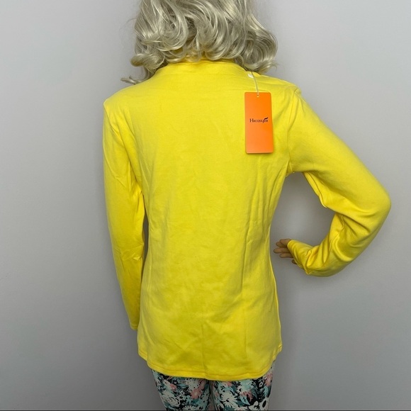 Hieasyfit NWT Thermal Undershirt Base Layer Turtleneck Long Sleeves Yellow sz M - Picture 5 of 12